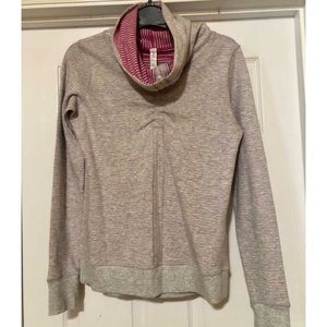 Lululemon Gray (reversible pink stripes) Pullover